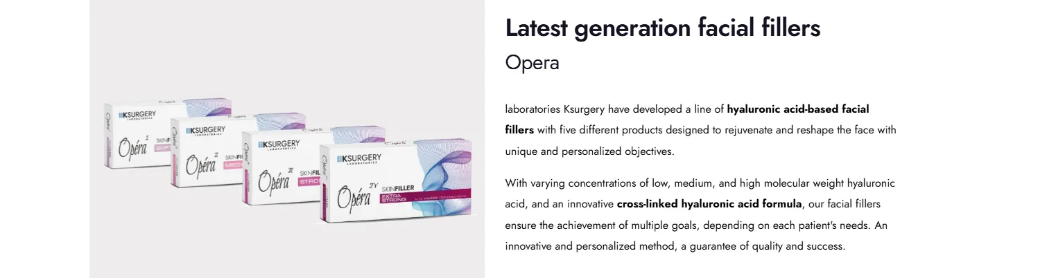 Opéra facial fillers &mdash; latest generation